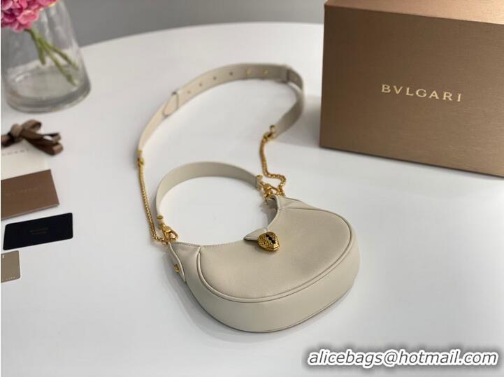 Inexpensive BVLGARI Shoulder Bag Calfskin Leather B281632 white