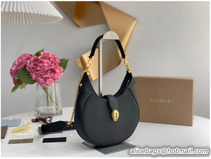 Discount BVLGARI Shoulder Bag Calfskin Leather B281640 black