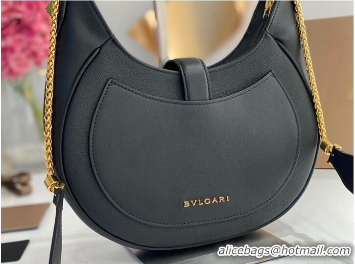 Discount BVLGARI Shoulder Bag Calfskin Leather B281640 black