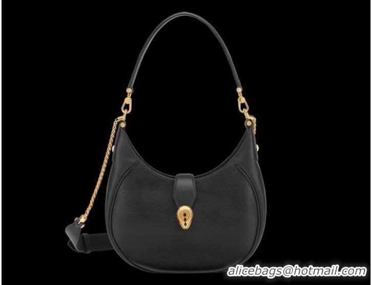 Discount BVLGARI Shoulder Bag Calfskin Leather B281640 black