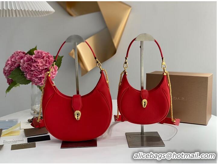 Good Taste BVLGARI Shoulder Bag Calfskin Leather B281640 red