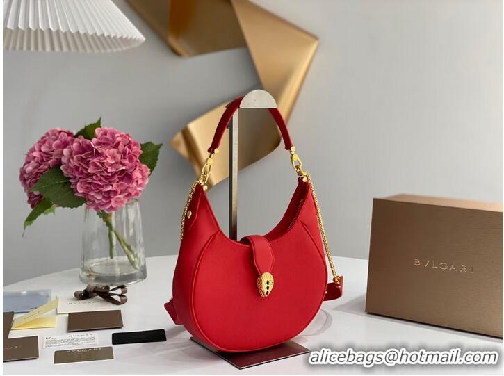 Good Taste BVLGARI Shoulder Bag Calfskin Leather B281640 red