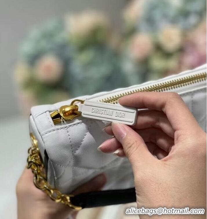 Top Grade DIOR Shoulder Bag Cannage Lambskin C0617 white