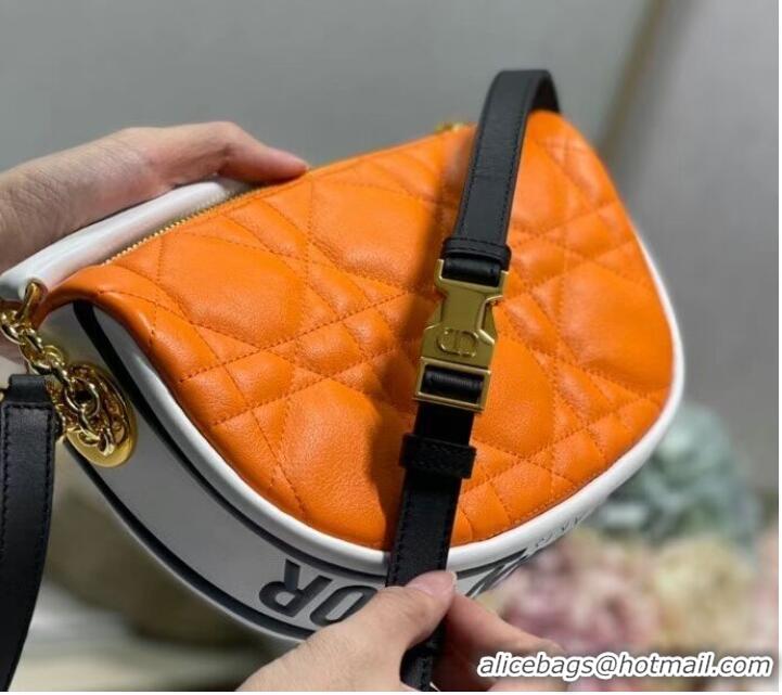 Pretty Style DIOR Shoulder Bag Cannage Lambskin C0617 orange