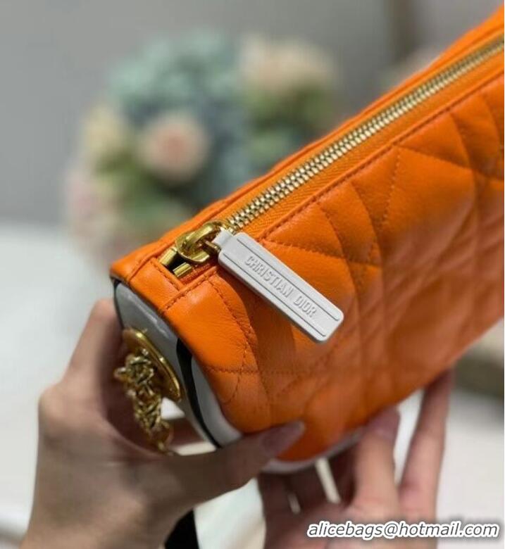 Pretty Style DIOR Shoulder Bag Cannage Lambskin C0617 orange