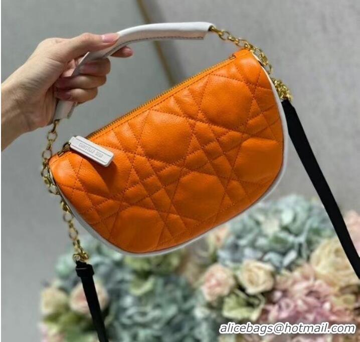 Pretty Style DIOR Shoulder Bag Cannage Lambskin C0617 orange