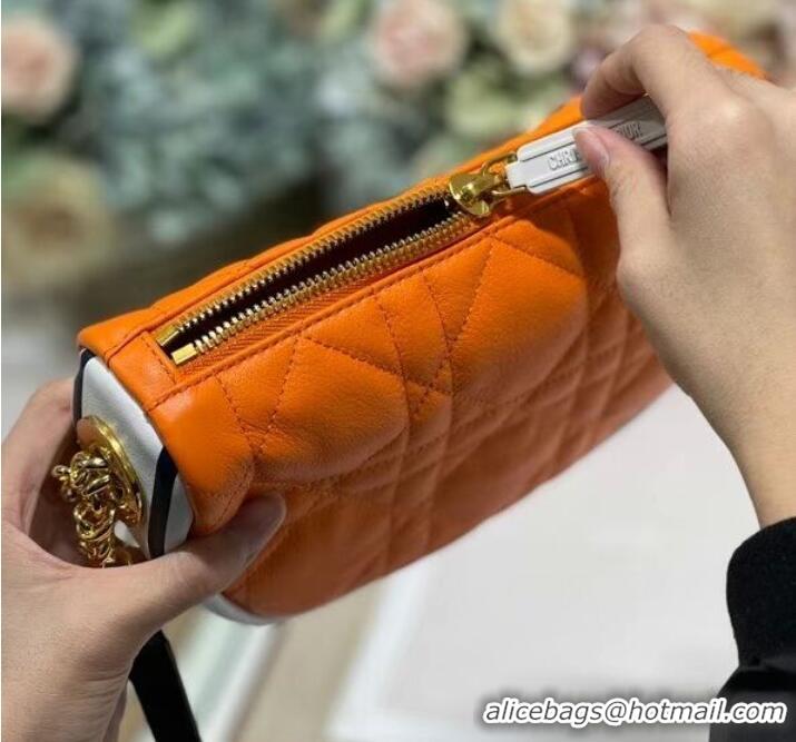 Pretty Style DIOR Shoulder Bag Cannage Lambskin C0617 orange