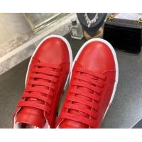 Most Popular Burberry Check Calfskin Low-top Sneakers 030929 Red