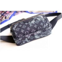 Super Quality Louis Vuitton SAC OUTDOOR Denim Waist Bag M57281 Black