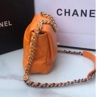 Buy Good Product CHANEL Lambskin 19 Flap Bag AS1160 orange