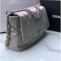 Good Product CHANEL Lambskin 19 Flap Bag AS1162 gray