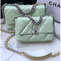 Market Sells CHANEL Lambskin 19 Flap Bag AS1160 AS1161 light blue