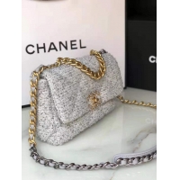 Good Taste Chanel 19 Flap Bag Original Tweed AS01161 Grey