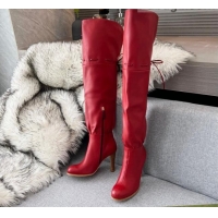 Super Quality Gucci Leather Lace-up High Boots 8.5cm 11648 Red