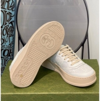 Best Product Gucci GG Embossed Leather Sneakers White 112323