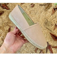 Top Grade Gucci GG Embossed Leather Espadrilles 112326 Pink