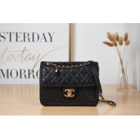 Famous Brand Chanel 22C New Woven Piping Square Original Leather Bag AS2496 Black