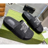 Good Product The North Face x Gucci GG Canvas Slide Sandals 121340 Black