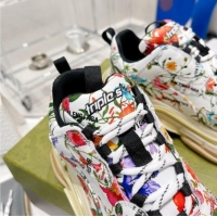 Best Price Gucci The Hacker Project Triple S Flora Print Sneakers 121367 White