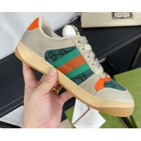 Good Looking Gucci Screener GG Canvas Sneakers Green/Orange 121388