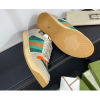 Good Looking Gucci Screener GG Canvas Sneakers Green/Orange 121388