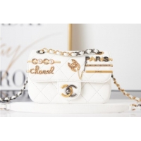 Low Cost Chanel SMALL FLAP BAG AS2979 white