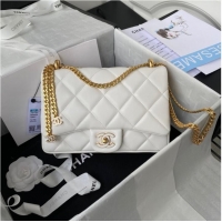 Traditional Specials Chanel SMALL Lambskin FLAP BAG AS1793 white