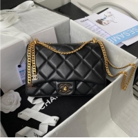 Buy Fashionable Chanel SMALL Lambskin FLAP BAG AS1793 BLACK