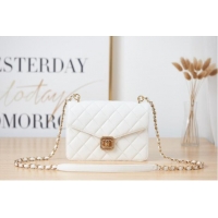 Unique Grade Chanel Lambskin FLAP BAG AS2840 white