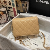 Well Crafted Chanel Flap Shoulder Bag Grained Calfskin AS3002 apricot