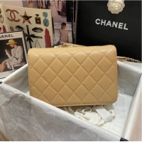 Well Crafted Chanel Flap Shoulder Bag Grained Calfskin AS3002 apricot