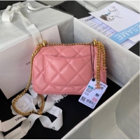 Buy Fashionable Chanel SMALL Lambskin FLAP BAG AS1792 pink