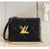 Well Crafted Louis Vuitton TWIST MM M59029 BLACK