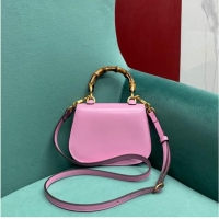 Super Quality Gucci Mini top handle bag with Bamboo 686864 pink