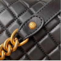 Modern Classic SMALL BOY CHANEL HANDBAG Gold-Tone Metal A67085 BLACK