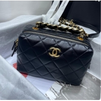 Sumptuous Chanel Sheepskin AS1267 Gold-Tone Metal black