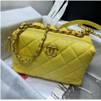 Buy Fashionable Chanel Sheepskin AS1267 Gold-Tone Metal yellow