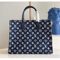 Pretty Style Louis Vuitton ONTHEGO MM M59608 Navy Blue