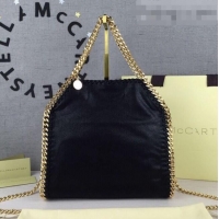 Unique Discount Stella McCartney Falabella Large Tote Bag SM1610 Black/Gold 2020