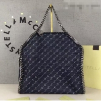 Promotional Stella McCartney Lettering Denim Falabella Fold Over Tote Bag SM1611 Blue 2020