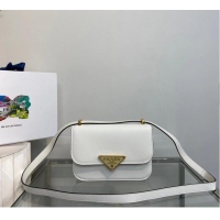 Super Quality Prada Saffiano leather Identity shoulder bag 1BN320 white