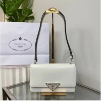 Reasonable Price Prada Cleo brushed leather shoulder bag 1BN321 white