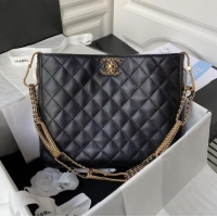 Spot Bulk Chanel Lambskin Shoulder Bag AS2977 black