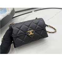 Stylish Low Cost Chanel Flap Lambskin Shoulder Bag AS2556 black