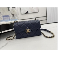 Top Grade Chanel Flap Lambskin Shoulder Bag AS2556 dark blue