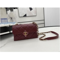 Market Sells Chanel Flap Lambskin Shoulder Bag AS2556 Burgundy