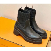 Grade Quality Hermes Calfskin Ankle Boot 1207062 Black