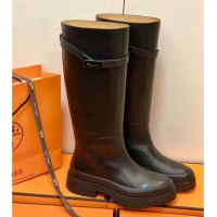 Low Price Hermes Calfskin Kelly High Boot 1207070 Black