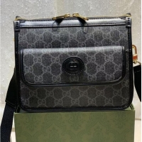 Unique Style Gucci Messenger bag with Interlocking G 674164 black