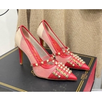 Discounts Valentino Rockstud Alcove Calfskin Pumps 9.5cm 112416 Red